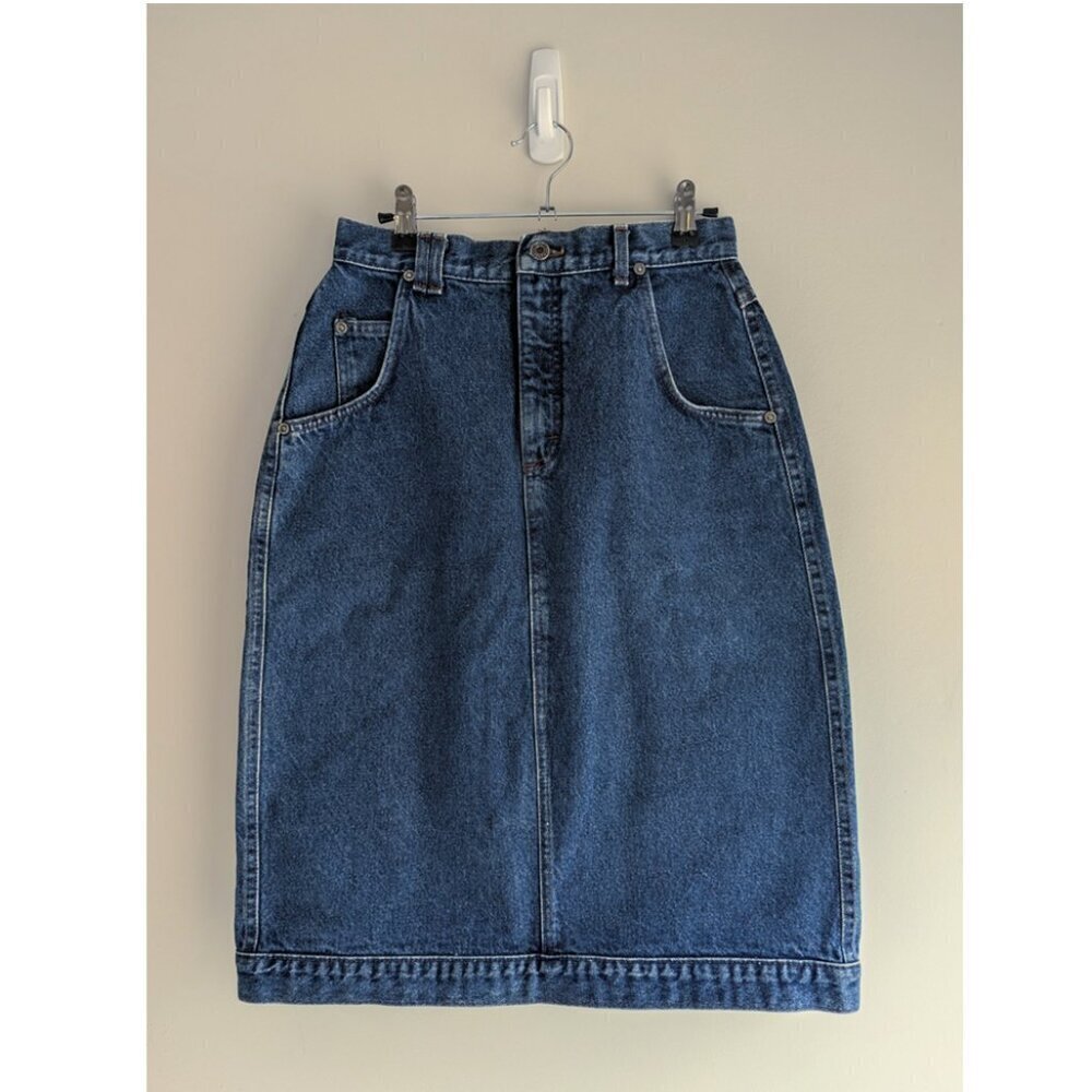 Vintage midi denim skirt